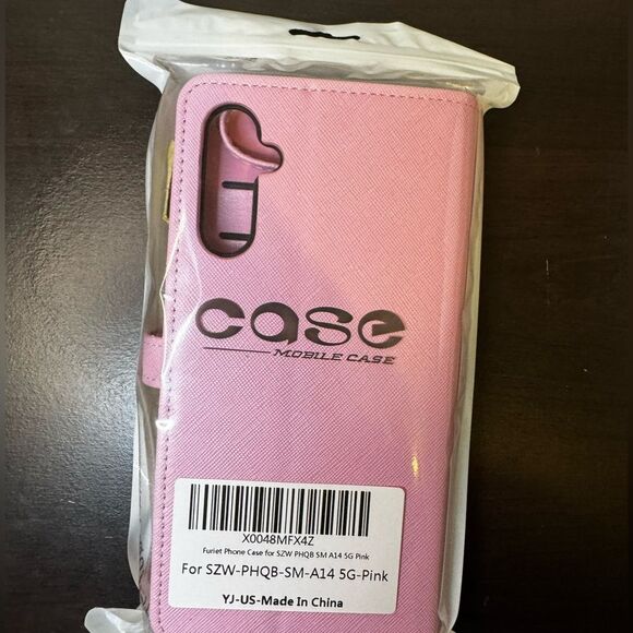 Samsung Galaxy A14 M14 5G Wallet Case Floral Wristlet Pink Card Holder Phone FC1 - Picture 2 of 8